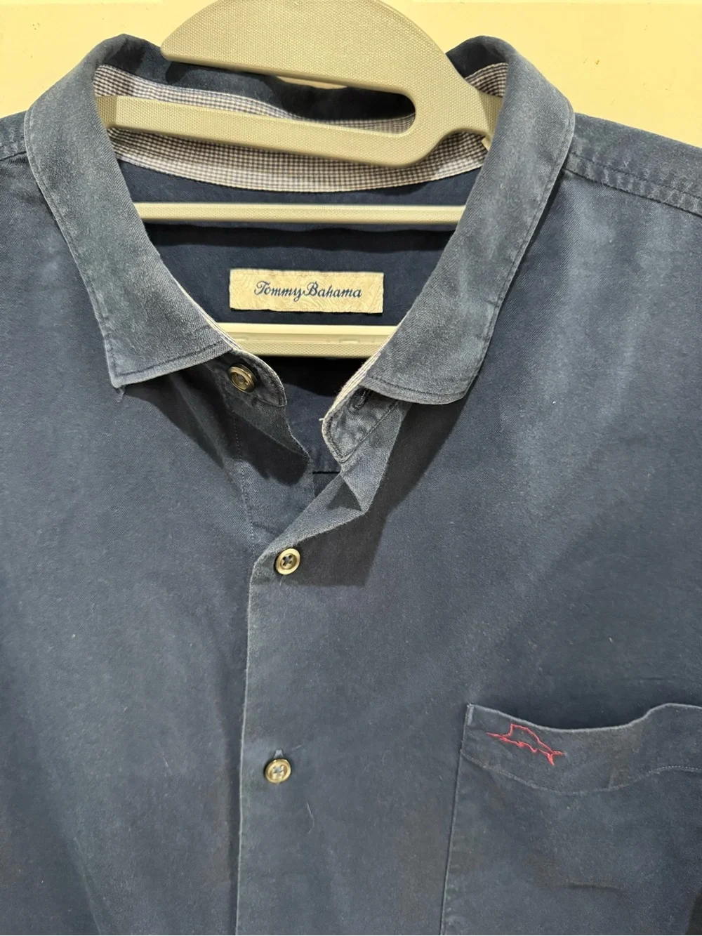 Tommy Bahama Men's Blue Long-Sleeve Button-Down Shirt Size XL/TG